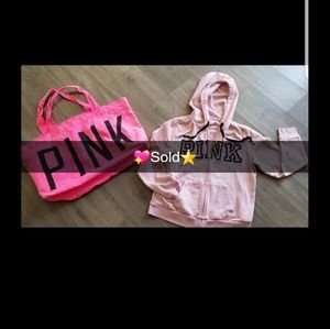 VS PINK Hoodie and PINK Tote